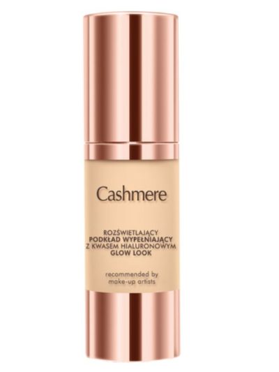 Cashmere Glow Look rozświetlający podkład wypełniający z kwasem hialuronowym Beige 30ml