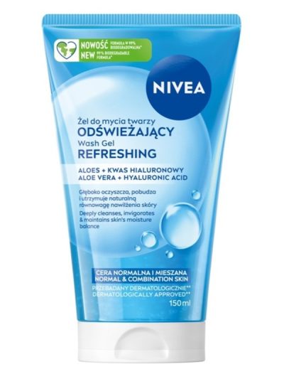 Nivea Odświeżający żel do mycia twarzy cera normalna i mieszana 150ml