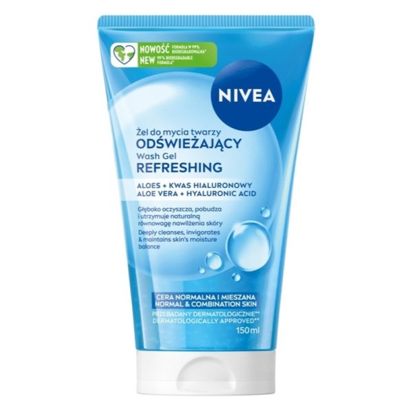 Nivea Odświeżający żel do mycia twarzy cera normalna i mieszana 150ml