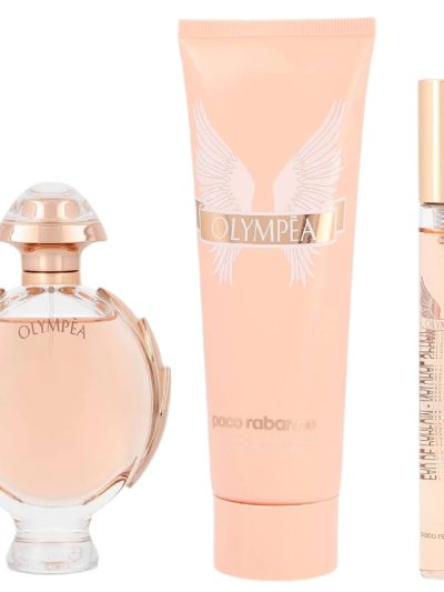 Paco Rabanne Olympea zestaw woda perfumowana spray 50ml + balsam do ciała 100ml + woda perfumowana spray 10ml