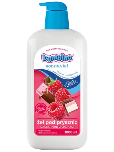 Bambino Rodzina & Wedel żel pod prysznic Mascarpone z Malinami 1000ml