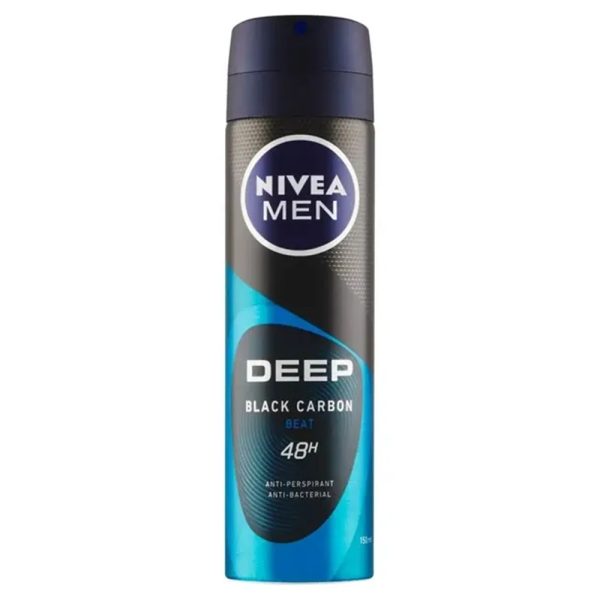 Nivea Men Deep Black Carbon Beat antyperspirant w sprayu z aktywnym węglem 150ml