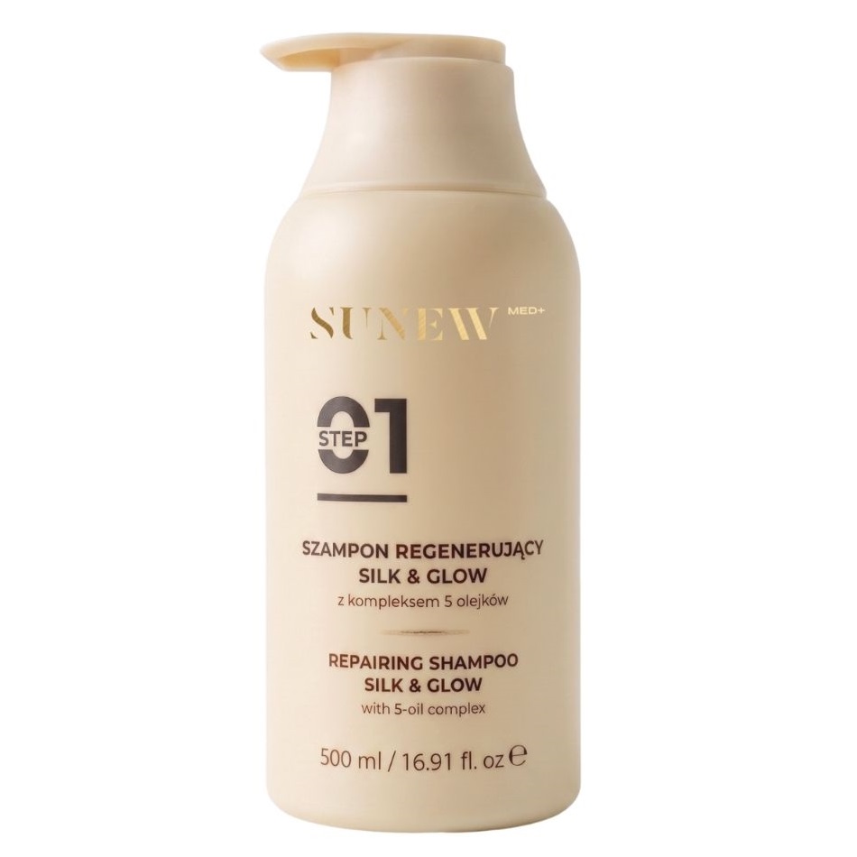 SunewMed+ SunewMed+ Silk & Glow szampon regenerujący z kompleksem 5 olejków 500ml