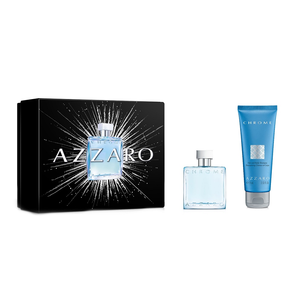 azzaro chrome woda toaletowa 50 ml   zestaw  