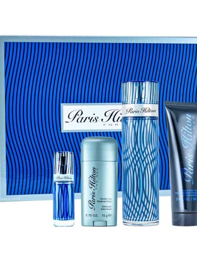 Paris Hilton For Men zestaw woda toaletowa spray 100ml + żel do mycia ciała i włosów 90ml + dezodorant w sztyfcie 78g + woda toaletowa spray 10ml