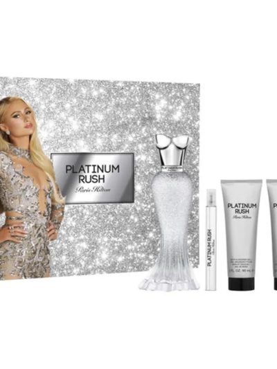 Paris Hilton Platinum Rush zestaw woda perfumowana spray 100ml + woda perfumowana spray 10ml + balsam do ciała 90ml + żel pod prysznic 90ml