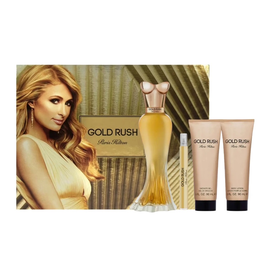 paris hilton gold rush woda perfumowana 100 ml   zestaw  