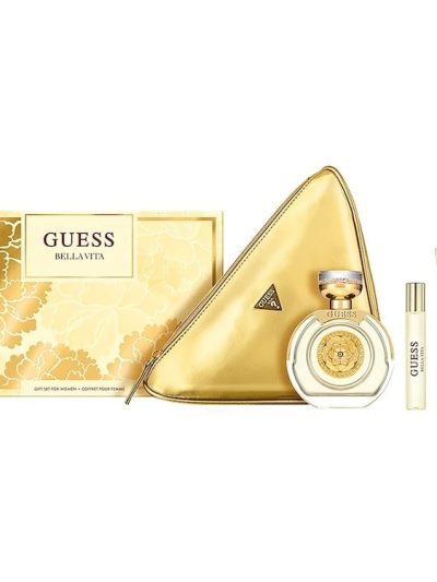 Guess Bella Vita zestaw woda perfumowana spray 100ml + balsam do ciała 100ml + woda perfumowana spray 15ml + kosmetyczka