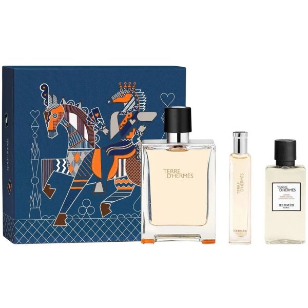 Terre D'Hermes zestaw woda toaletowa spray 100ml + woda toaletowa spray 15ml + balsam po goleniu 40ml