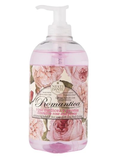 Nesti Dante Romantica orzeźwiające mydło w płynie Rose & Peony 500ml