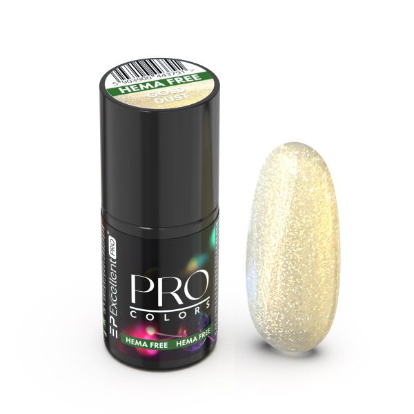 Excellent PRO Pro Colors Hema Free lakier hybrydowy 57 Gold Dust 7g