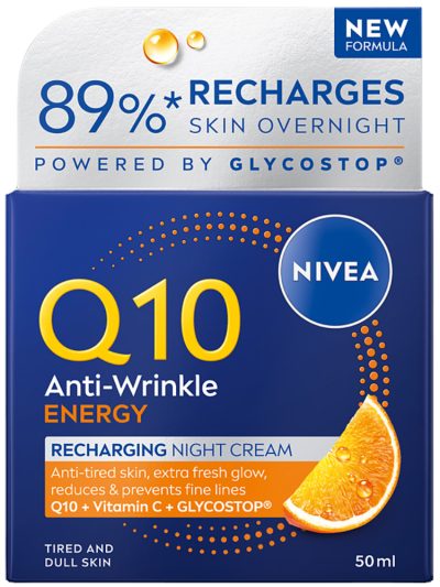 Nivea Q10 Anti-Wrinkle Energy Recharging krem do twarzy na noc 50ml