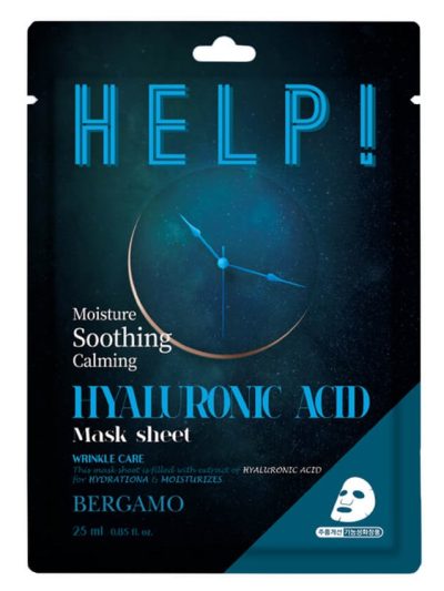 BERGAMO Help Sheet Mask maska do twarzy z Hyaluronic A 25ml