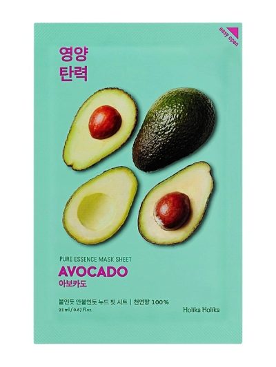 HOLIKA HOLIKA Pure Essence Mask Sheet Avocado łagodząca maseczka z ekstraktem z awokado 20ml