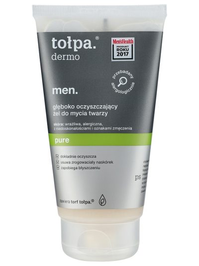 Tołpa Dermo Men Pure głęboko oczyszczający żel do mycia twarzy 150ml