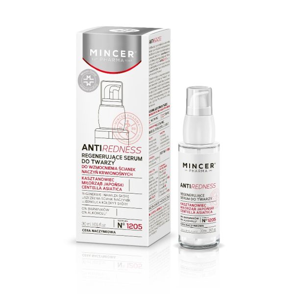 Mincer Pharma Anti-Redness regenerujące serum do twarzy do cery naczynkowej N°1205 30ml