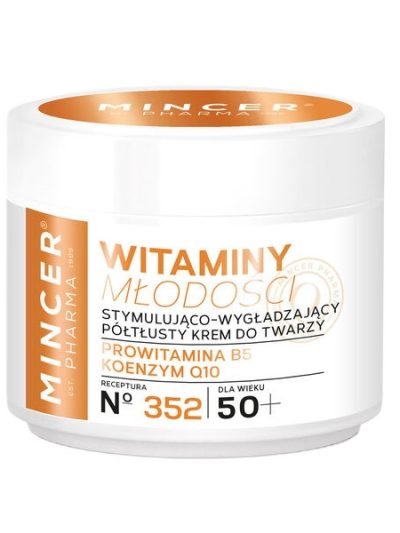 Mincer Pharma Witaminy Młodości 50+ krem półtłusty stymulująco-wygładzający do twarzy No.352 50ml