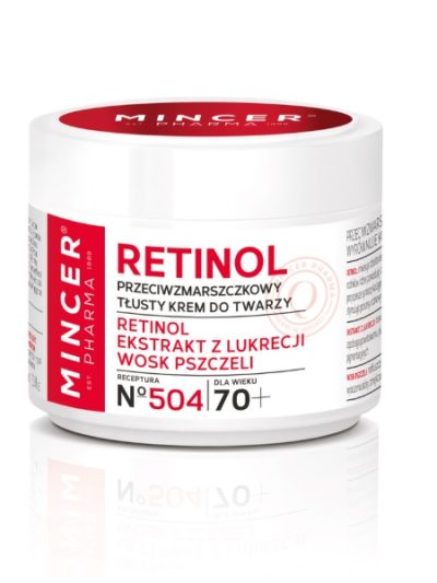 Mincer Pharma Retinol 70+ przeciwzmarszczkowy tłusty krem do twarzy No 504 50ml