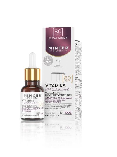 Mincer Pharma Vitamins Philosophy wzmacniające serum do twarzy i szyi No.1005 15ml