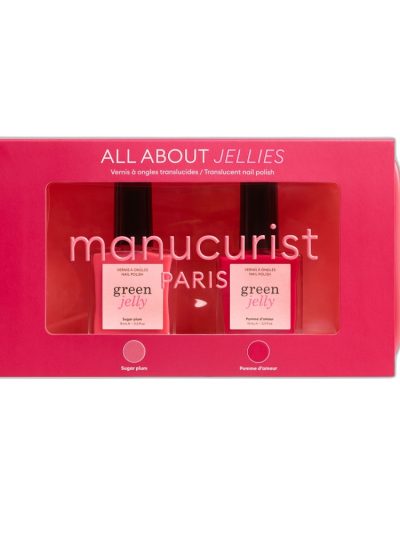Manucurist Green Jelly zestaw z mini kosmetyczką i lakierami do paznokci 2x15ml