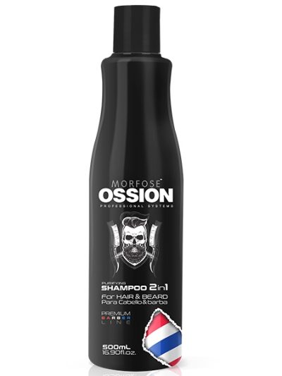 Morfose Ossion Premium Barber Purifying Shampoo 2in1 For Hair and Beard szampon 2w1 do włosów i brody 500ml
