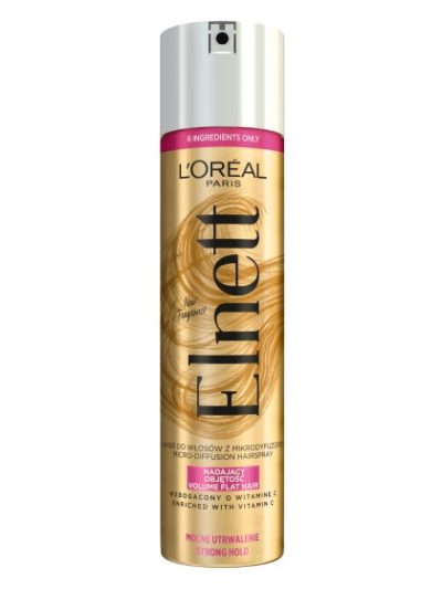 L'Oreal Paris Elnett lakier do włosów z mikrodyfuzorem nadający objętość Mocne Utrwalenie 200ml