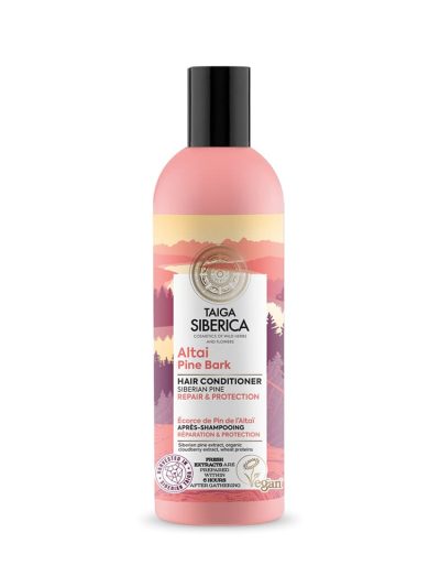 Natura Siberica Taiga Siberica Altai Pine Bark wegańska odżywka do włosów z ałtajską sosną Odbudowa i Ochrona 270ml
