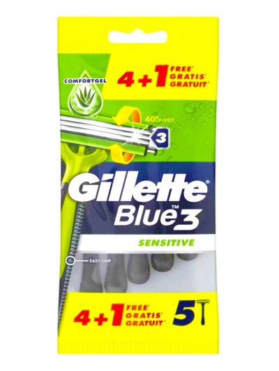 Gillette Blue3 Sensitive jednorazowe maszynki do golenia 5szt
