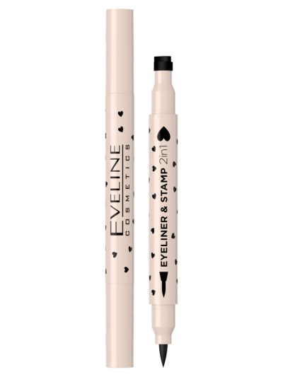 Eveline Cosmetics Eyeliner & Stamp 2in1 eyeliner ze stemplem 01 Serce