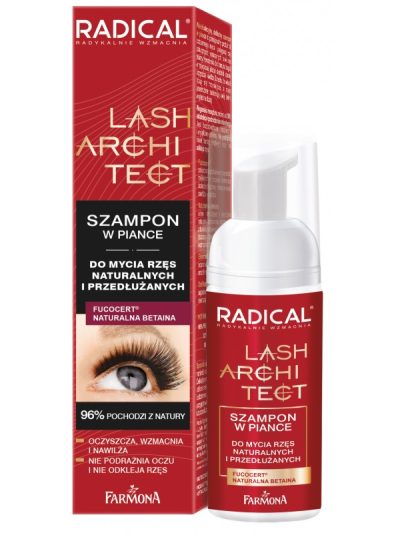 Farmona Radical Lash Architect szampon w piance do mycia rzęs naturalnych i przedłużanych 50ml