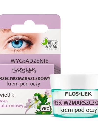 Floslek Przeciwzmarszczkowy krem pod oczy świetlik kwas hialuronowy 15ml