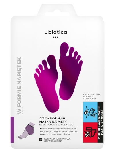 L'biotica Maska złuszczająca na pięty 1 para