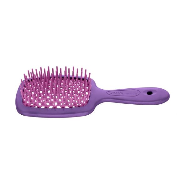 Janeke Small Superbrush mała szczotka do rozczesywania włosów Fioletowo-Różowa