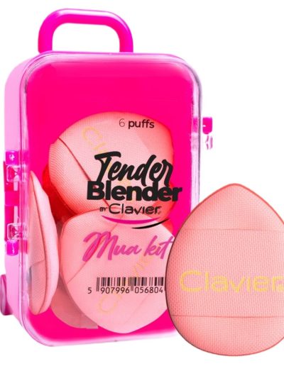 Clavier Tender Blender Mua Kit zestaw mini gąbek do makijażu w walizeczce Pink 6szt.