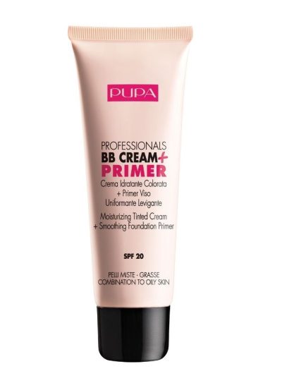 Pupa Milano Professionals BB Cream & Primer SPF20 krem BB + baza pod makijaż do cery mieszanej i tłustej 002 Sand 50ml