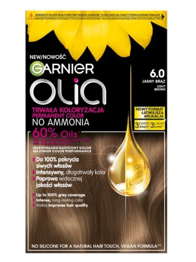 Garnier Olia farba do włosów 6.0 Jasny Brąz