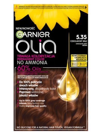 Garnier Olia farba do włosów 5.35 Czekoladowy Brąz