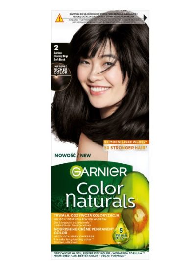 Garnier Color Naturals odżywcza farba do włosów 2.0 Bardzo Ciemny Brąz