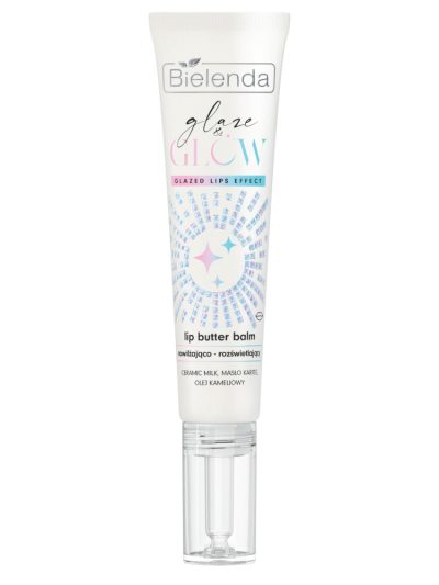 Bielenda Glaze & Glow Lip Butter Balm nawilżająco-rozświetlający balsam do ust White Pearl 10g