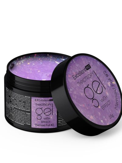 Excellent PRO Thixotropy Gel With Effect żel budujący Mermaid Foil #2 15g