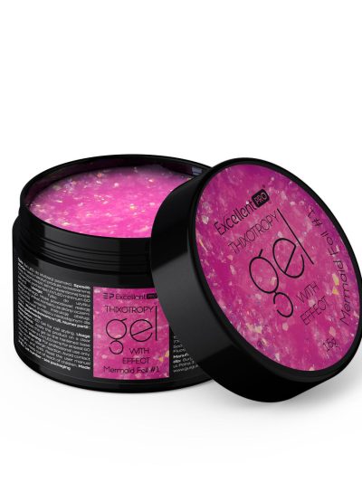Excellent PRO Thixotropy Gel With Effect żel budujący Mermaid Foil #1 15g