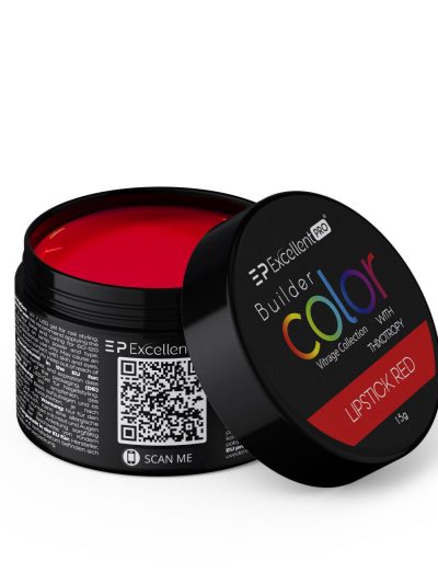 Excellent PRO Builder Color With Thixotropy żel budujący Lipstick Red 15g