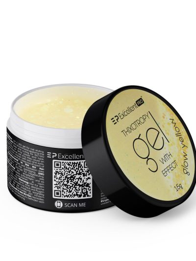 Excellent PRO Thixotropy Gel With Effect żel budujący Glow Yellow 15g