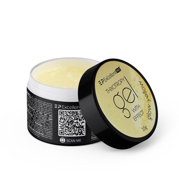 Excellent PRO Thixotropy Gel With Effect żel budujący Glow Yellow 15g