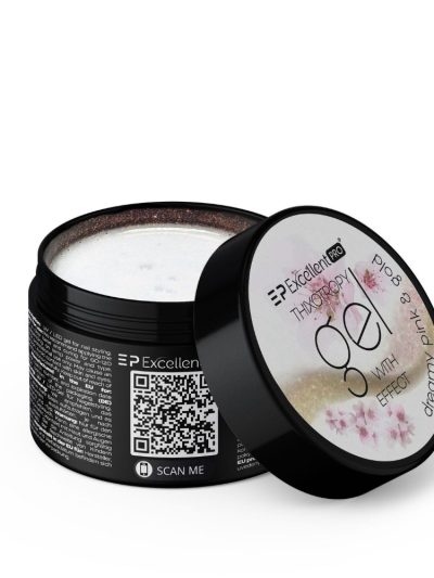 Excellent PRO Thixotropy Gel With Effect żel budujący Dreamy Pink&Gold 15g