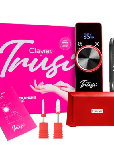 Clavier By Trusi frezarka mobilna do paznokci 65W Czerwona