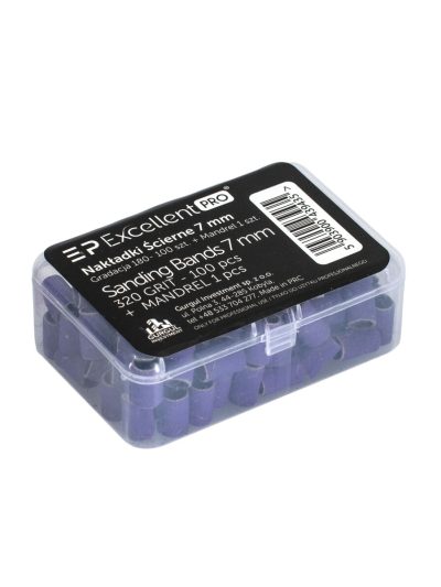 Excellent PRO Sanding Bands jednorazowe opaski ścierne o gradacji 320 z nośnikiem o średnicy 7mm 100szt