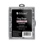 Silcare Easy Shape Polygel formy do akrylożelu Clear Dual Almond 100szt.
