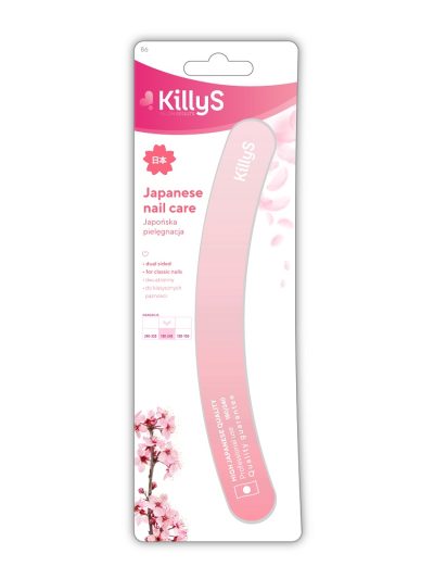 KillyS Japanese Nail Care pilnik do paznokci banan 180/240 Różowy