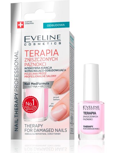 Eveline Cosmetics Nail Therapy Professional terapia zniszczonych paznokci kuracja wzmacniająco-odbudowująca 12ml